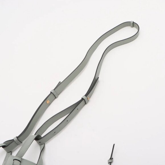 Loewe Hammock Drawstring Mini Leather Shoulder Bag Green - Picture 7 of 12